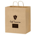 Natural Kraft Paper Carry-Out Bag (14 1/2"x9 1/2"x16 1/4") - Flexo Ink